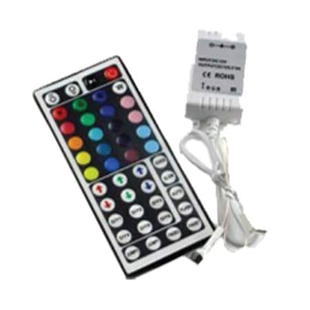 Westgate RGB CONTROLLER MAX12V:<288, On 24V:<576W, With RF 20key remote control, output current: 8A LEDR-CTRL-44K